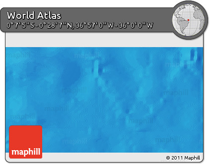 Physical 3D Map of the Area around 0° 10' 31" N, 36° 28' 30" W