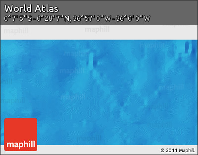 Physical 3D Map of the Area around 0° 10' 31" N, 36° 28' 30" W