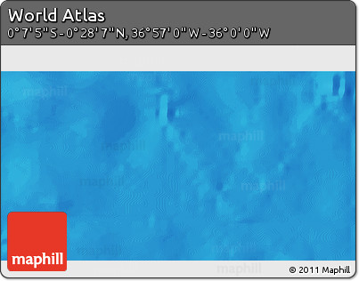 Physical 3D Map of the Area around 0° 10' 31" N, 36° 28' 30" W