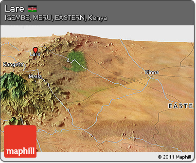 Satellite Panoramic Map of Lare