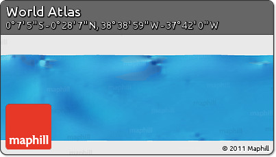 Shaded Relief Panoramic Map of the Area around 0° 10' 31" N, 38° 10' 29" W