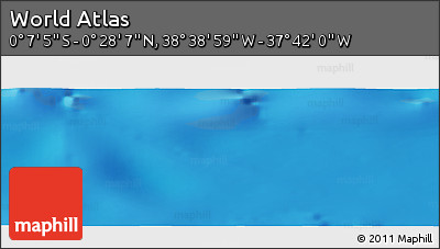 Shaded Relief Panoramic Map of the Area around 0° 10' 31" N, 38° 10' 29" W