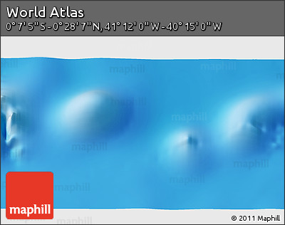 Physical 3D Map of the Area around 0° 10' 31" N, 40° 43' 30" W