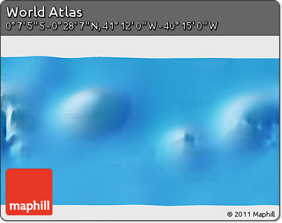 Physical 3D Map of the Area around 0° 10' 31" N, 40° 43' 30" W