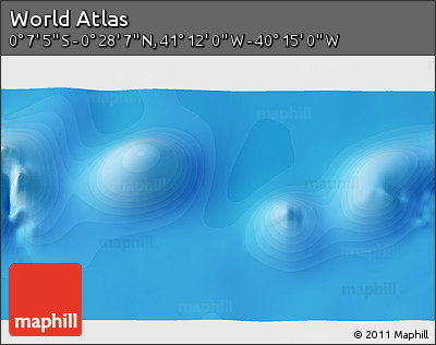 Political 3D Map of the Area around 0° 10' 31" N, 40° 43' 30" W