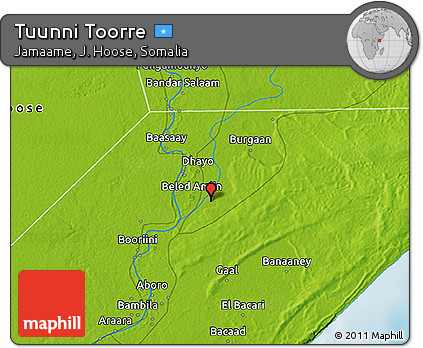 Physical 3D Map of Tuunni Toorre