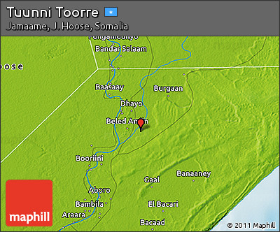 Physical 3D Map of Tuunni Toorre