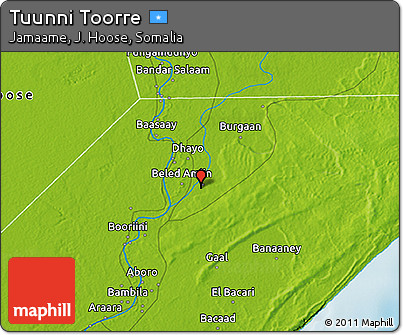 Physical 3D Map of Tuunni Toorre