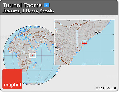 Gray Location Map of Tuunni Toorre