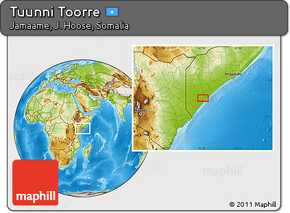 Physical Location Map of Tuunni Toorre