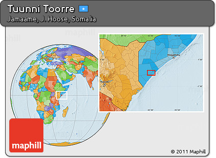 Political Location Map of Tuunni Toorre