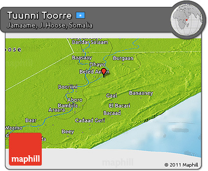 Physical Panoramic Map of Tuunni Toorre