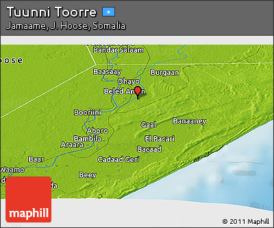 Physical Panoramic Map of Tuunni Toorre