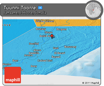 Political Panoramic Map of Tuunni Toorre