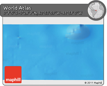 Physical 3D Map of the Area around 0° 10' 31" N, 42° 25' 29" W
