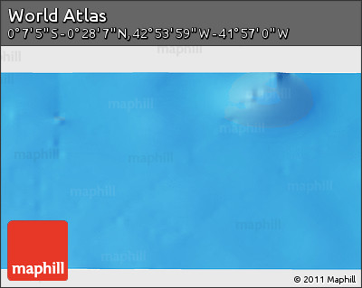 Physical 3D Map of the Area around 0° 10' 31" N, 42° 25' 29" W