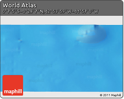 Physical 3D Map of the Area around 0° 10' 31" N, 42° 25' 29" W