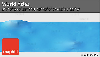 Physical Panoramic Map of the Area around 0° 10' 31" N, 43° 16' 29" W