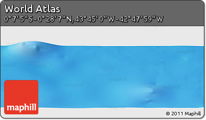 Physical Panoramic Map of the Area around 0° 10' 31" N, 43° 16' 29" W