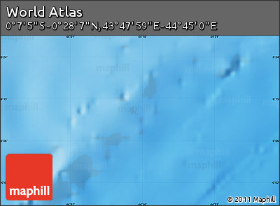 Physical Map of the Area around 0° 10' 31" N, 44° 16' 29" E