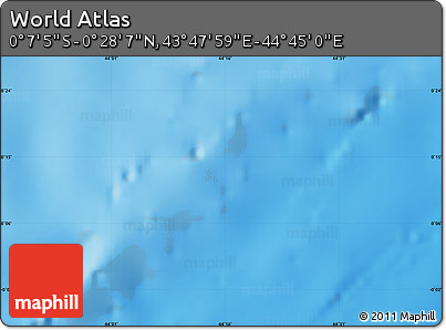 Physical Map of the Area around 0° 10' 31" N, 44° 16' 29" E