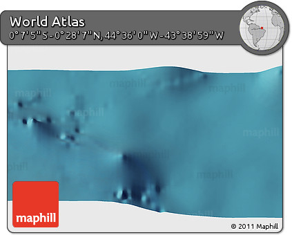 Satellite 3D Map of the Area around 0° 10' 31" N, 44° 7' 30" W