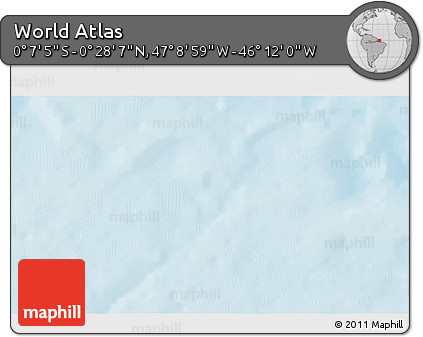 Shaded Relief 3D Map of the Area around 0° 10' 31" N, 46° 40' 29" W
