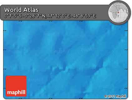 Physical Map of the Area around 0° 10' 31" N, 47° 40' 29" E