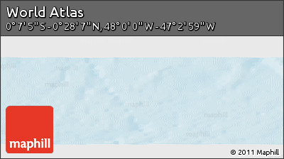 Physical Panoramic Map of the Area around 0° 10' 31" N, 47° 31' 29" W