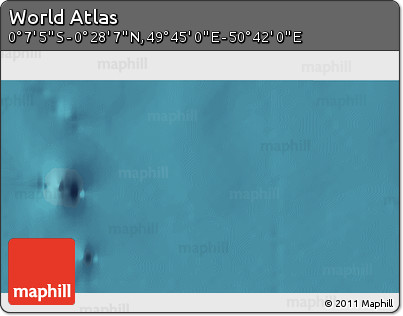 Satellite 3D Map of the Area around 0° 10' 31" N, 50° 13' 30" E