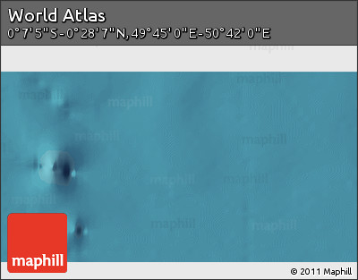 Satellite 3D Map of the Area around 0° 10' 31" N, 50° 13' 30" E