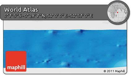 Physical Panoramic Map of the Area around 0° 10' 31" N, 54° 28' 30" E