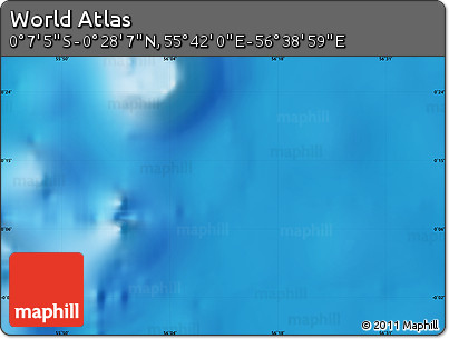 Physical Map of the Area around 0° 10' 31" N, 56° 10' 29" E