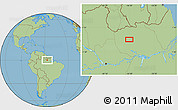 Savanna Style Location Map of the area around 0° 10' 31" N, 56° 52' 30" W