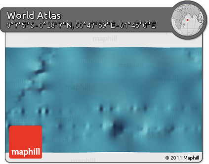 Satellite 3D Map of the Area around 0° 10' 31" N, 61° 16' 29" E