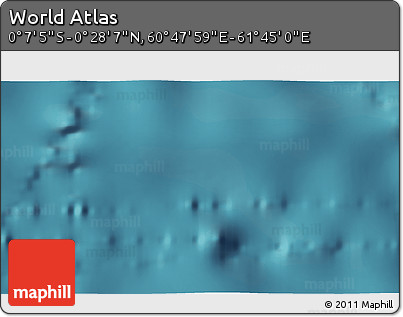 Satellite 3D Map of the Area around 0° 10' 31" N, 61° 16' 29" E