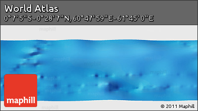 Physical Panoramic Map of the Area around 0° 10' 31" N, 61° 16' 29" E