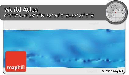 Physical Panoramic Map of the Area around 0° 10' 31" N, 62° 58' 30" E