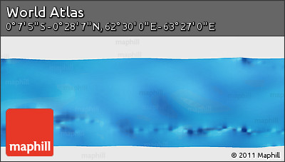 Physical Panoramic Map of the Area around 0° 10' 31" N, 62° 58' 30" E