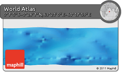 Physical Panoramic Map of the Area around 0° 10' 31" N, 63° 49' 30" E