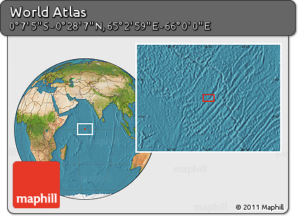 Satellite Location Map of the Area around 0° 10' 31" N, 65° 31' 30" E