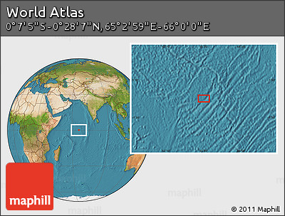 Satellite Location Map of the Area around 0° 10' 31" N, 65° 31' 30" E