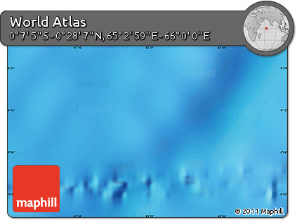 Physical Map of the Area around 0° 10' 31" N, 65° 31' 30" E