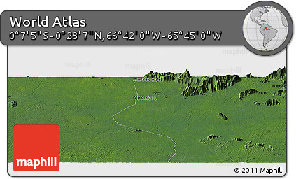 Satellite Panoramic Map of the Area around 0° 10' 31" N, 66° 13' 29" W