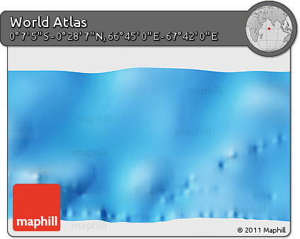 Physical 3D Map of the Area around 0° 10' 31" N, 67° 13' 29" E