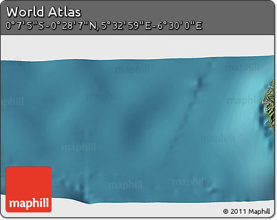 Satellite 3D Map of the Area around 0° 10' 31" N, 6° 1' 30" E