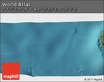 Satellite 3D Map of the Area around 0° 10' 31" N, 6° 1' 30" E
