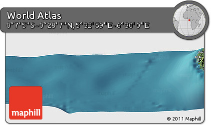Satellite Panoramic Map of the Area around 0° 10' 31" N, 6° 1' 30" E