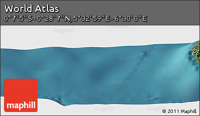 Satellite Panoramic Map of the Area around 0° 10' 31" N, 6° 1' 30" E