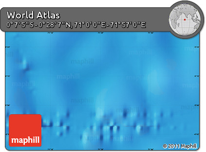 Physical Map of the Area around 0° 10' 31" N, 71° 28' 29" E
